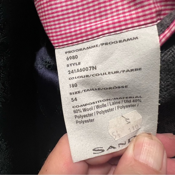 SAND Copenhagen Gray Herringbone Wool Blend Blazer - Picture 3 of 8